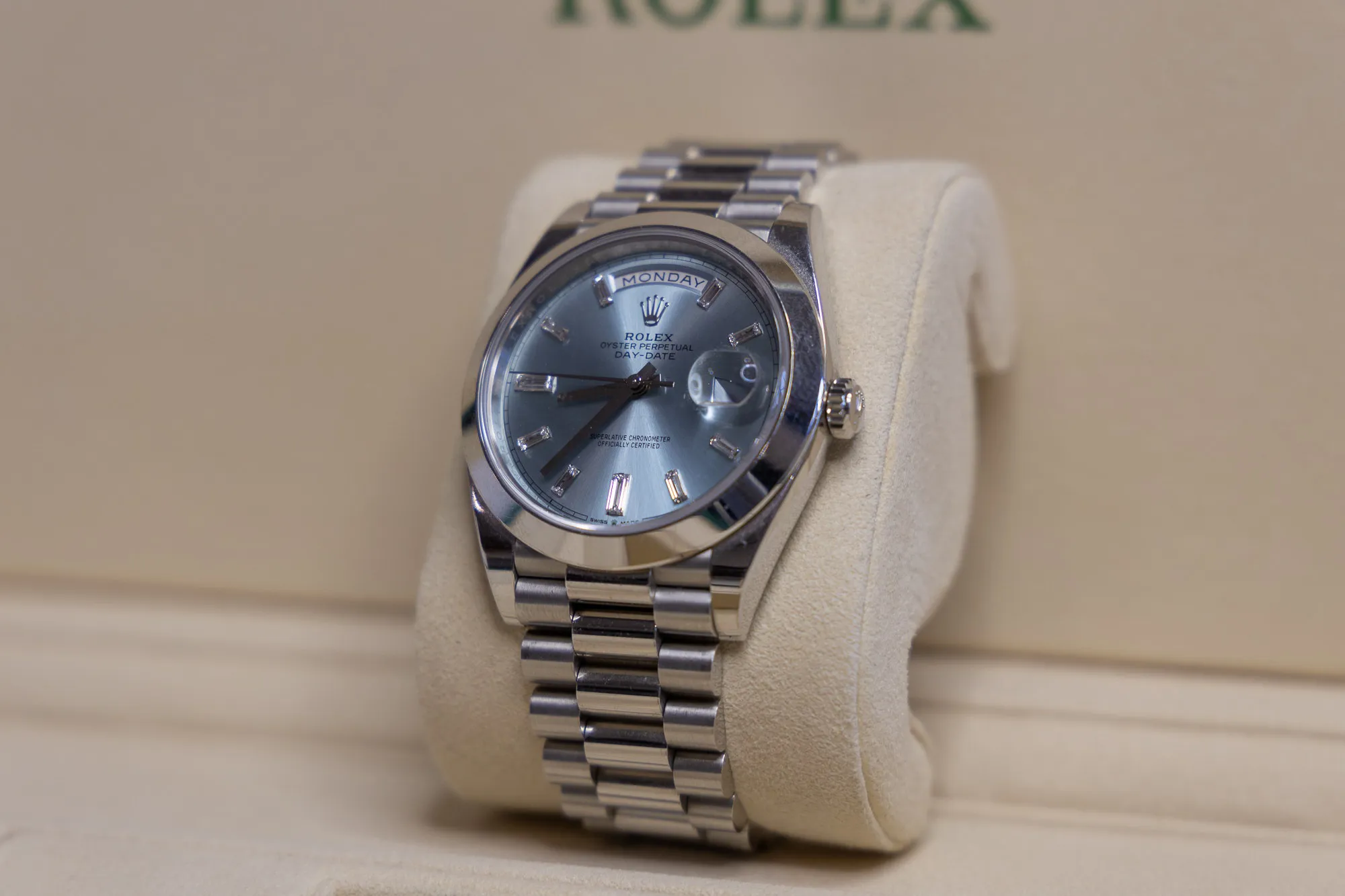 Rolex Day-Date 40 228206 40mm Platinum Blue 1