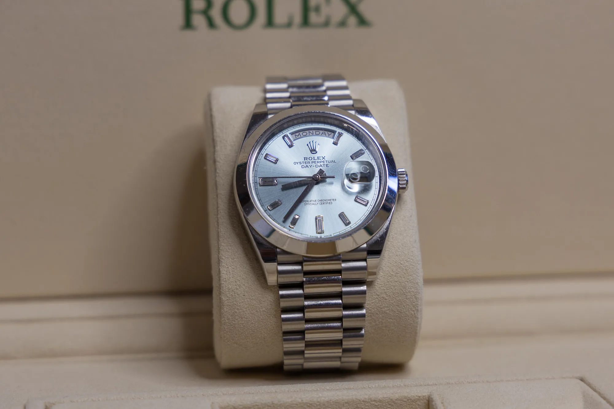 Rolex Day-Date 40 228206 40mm Platinum Blue 2