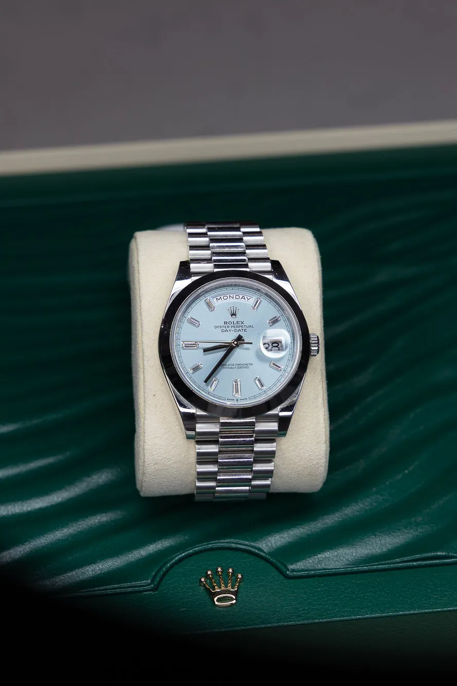 Rolex Day-Date 40 228206 40mm Platinum Blue 14