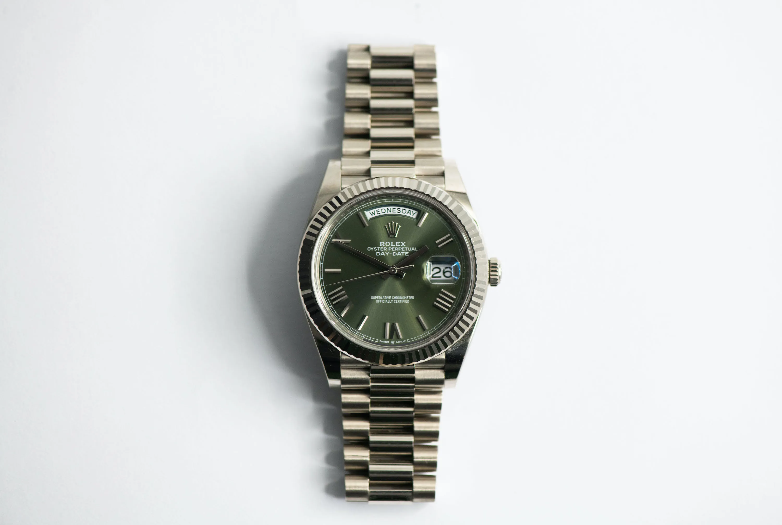 Rolex Day-Date 40 228239 40mm White gold Green