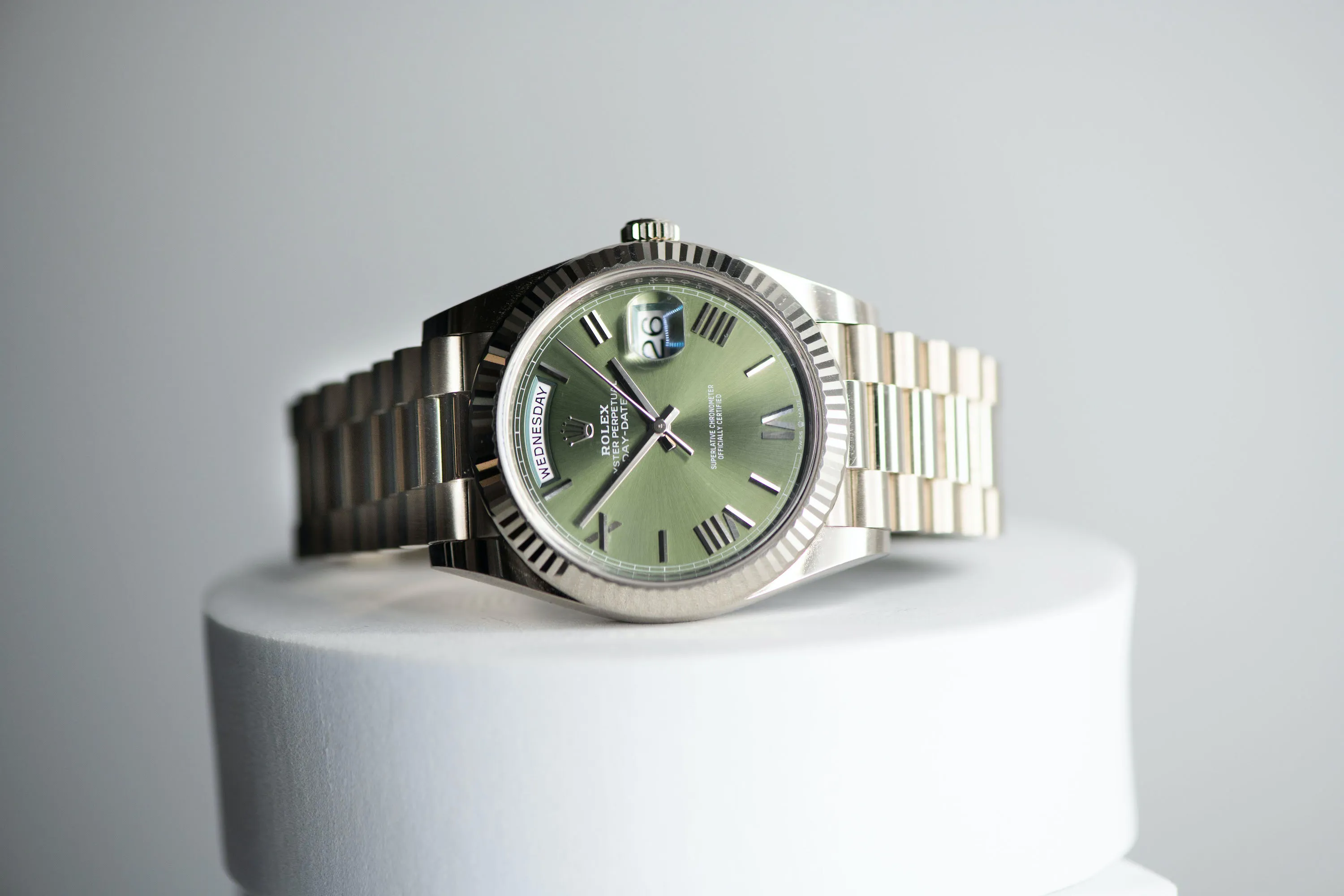 Rolex Day-Date 40 228239 40mm White gold Green 1