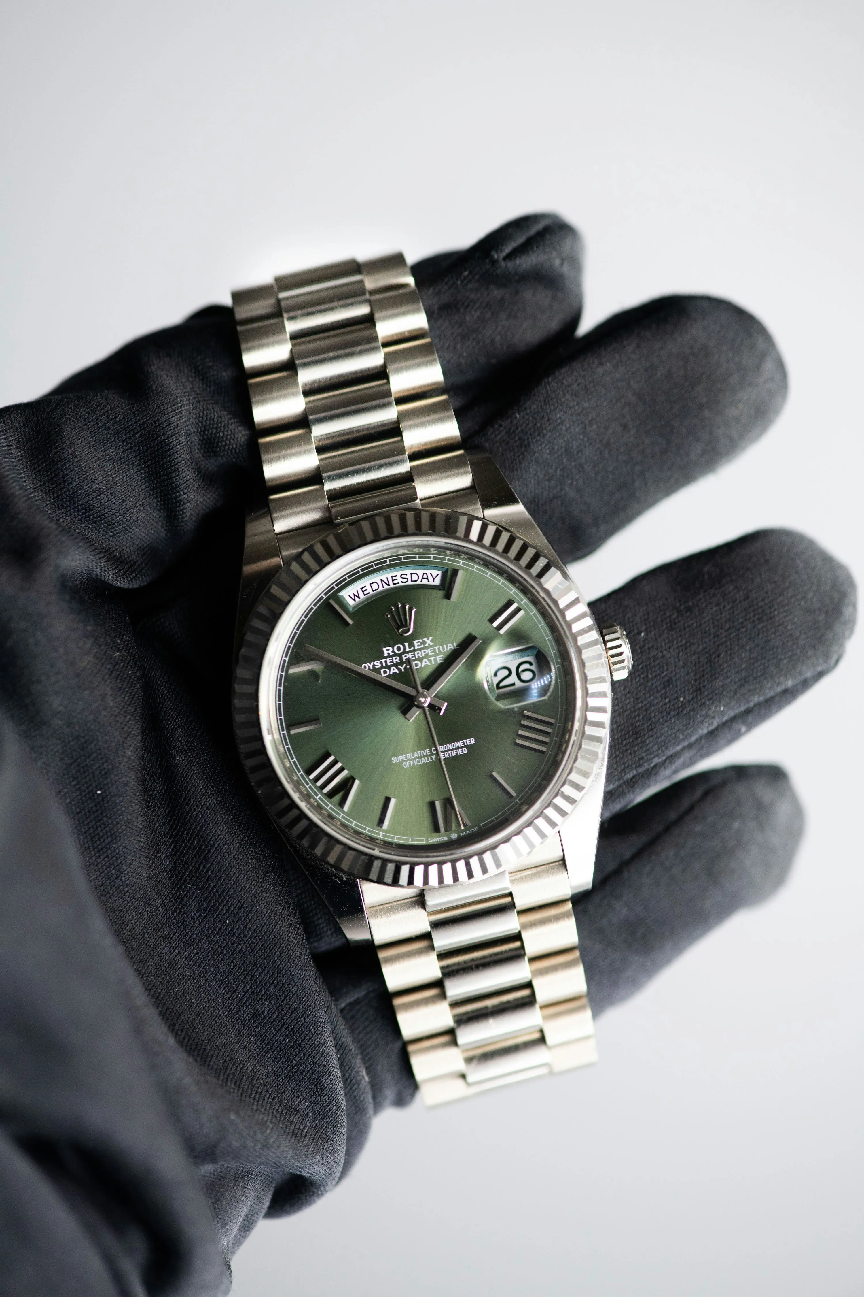 Rolex Day-Date 40 228239 40mm White gold Green 3