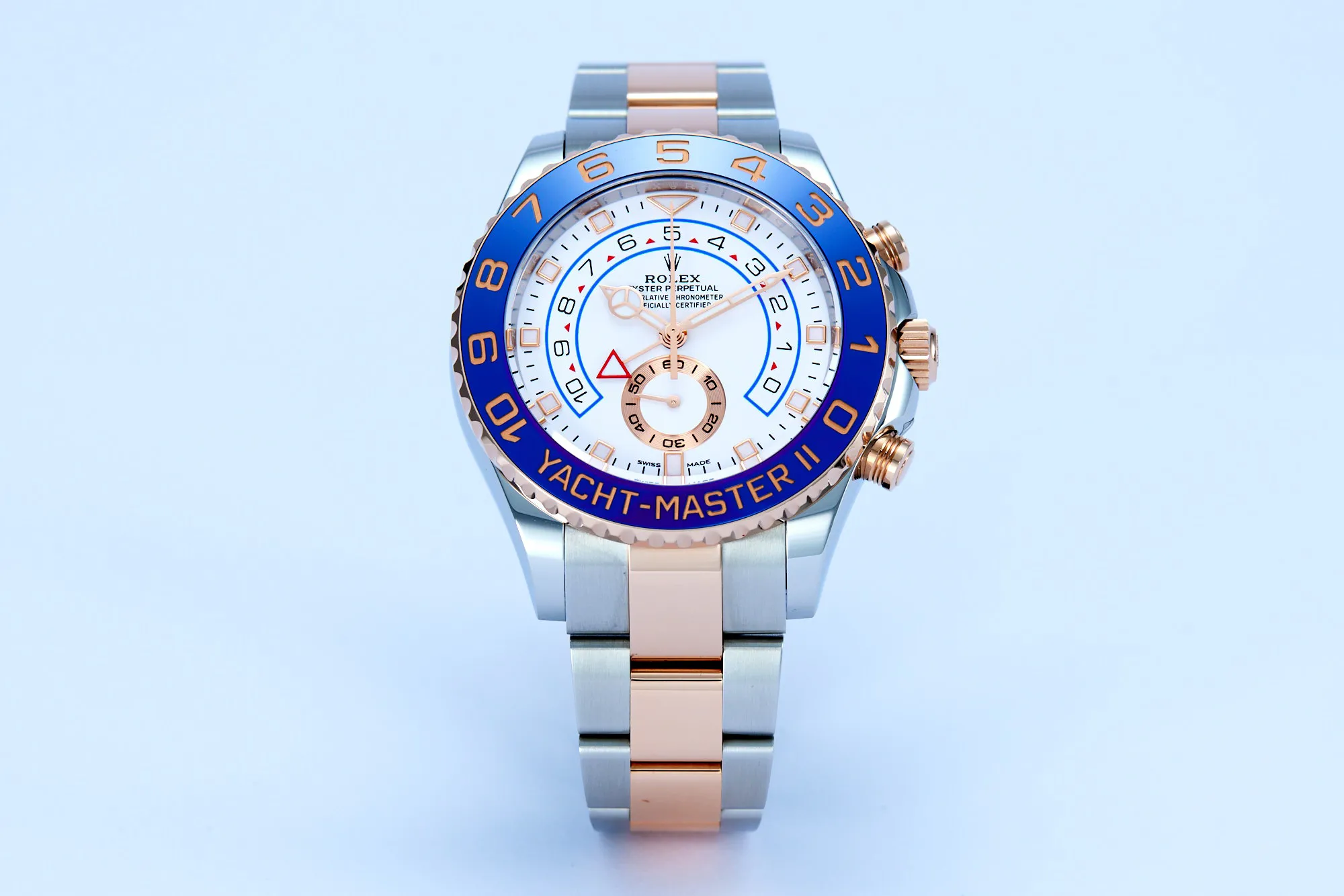 Rolex Yacht-Master II 116681 44mm Rose gold and Stainless steel White