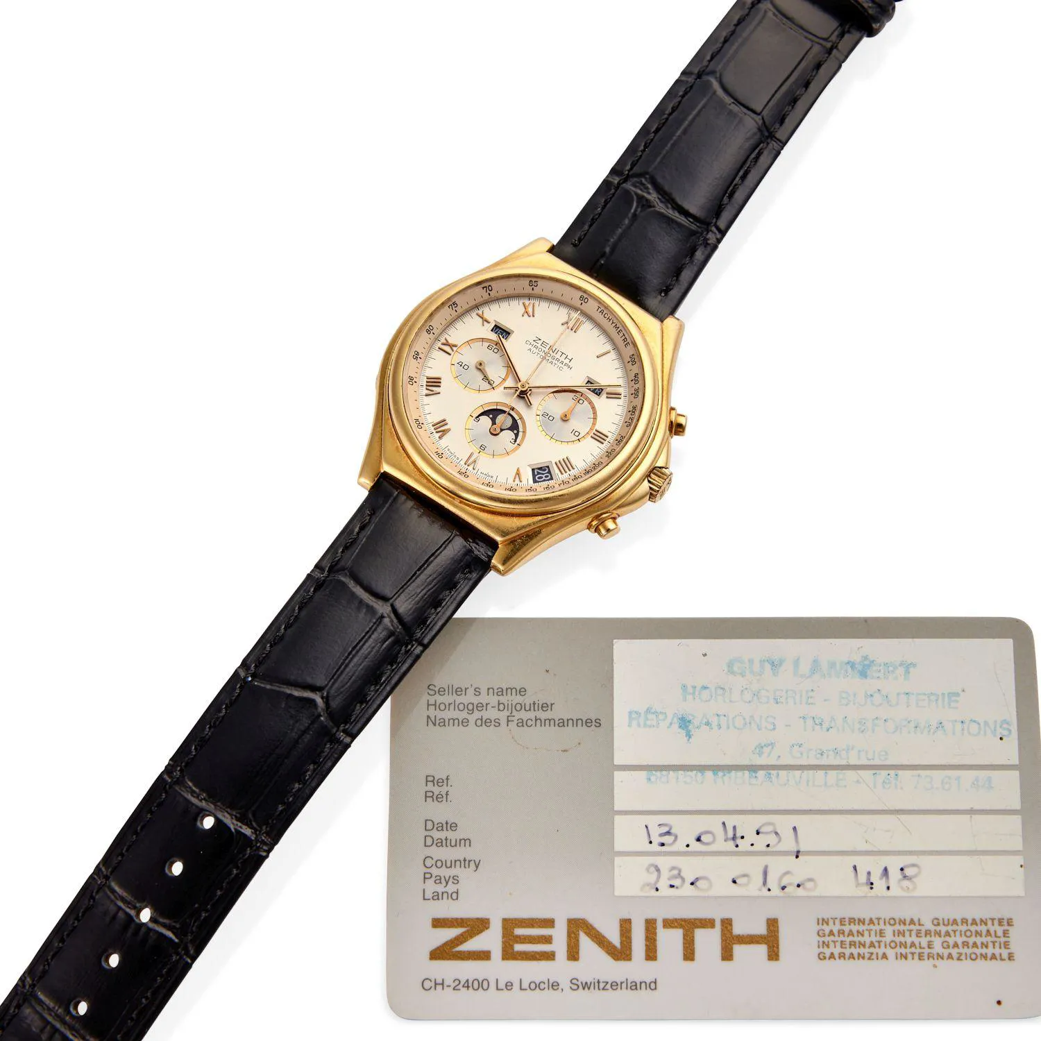 Zenith Chronograph 30.0150.418 40mm Yellow gold Silver