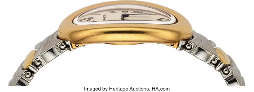 Cartier Baignoire 23mm Yellow gold and stainless steel White 2