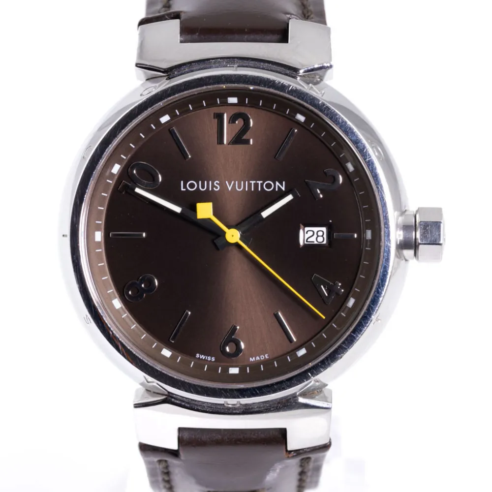 Louis Vuitton Tambour Q1111 39mm Stainless steel Brown