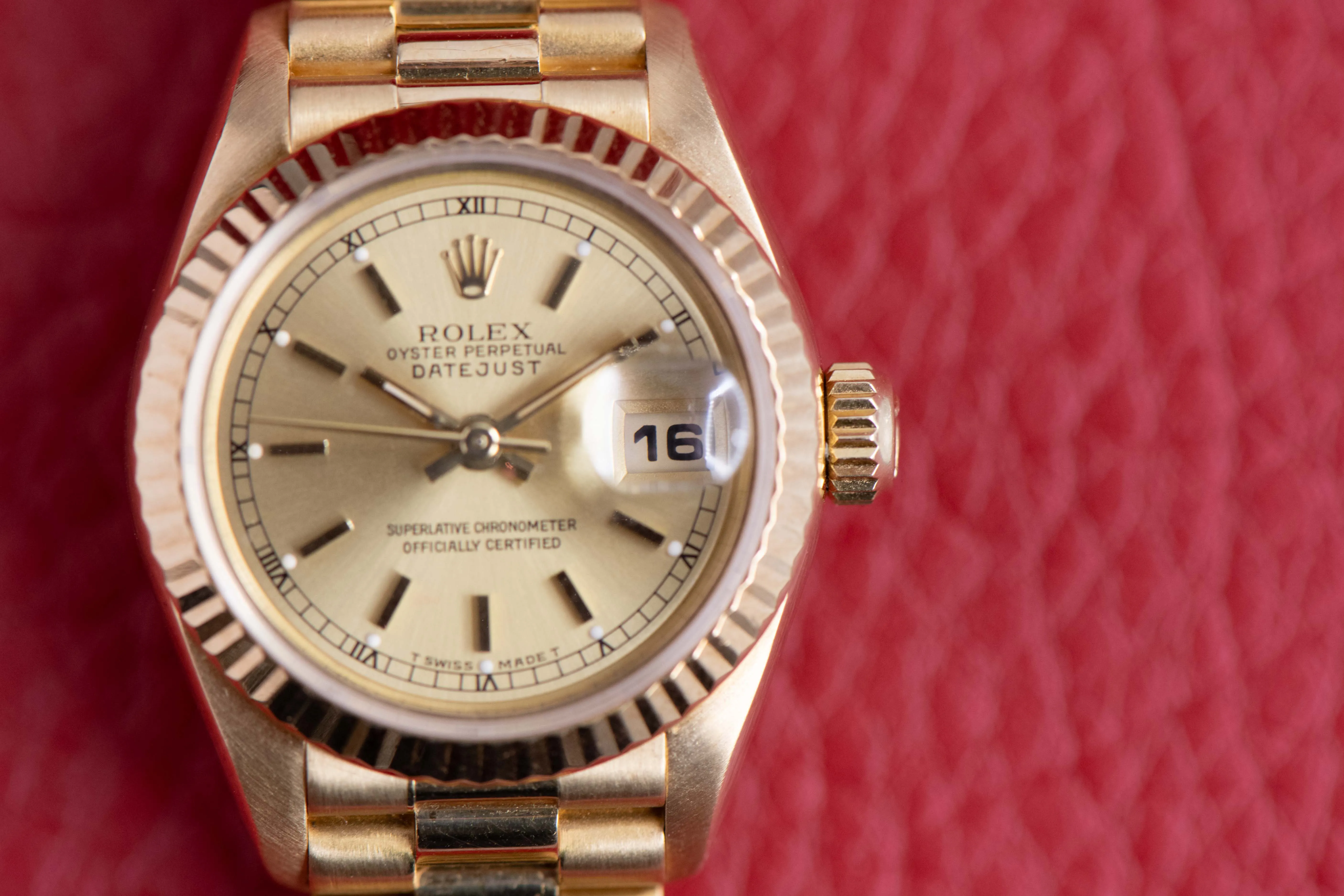 Rolex Lady-Datejust 69178 26mm Yellow gold Champagne 18