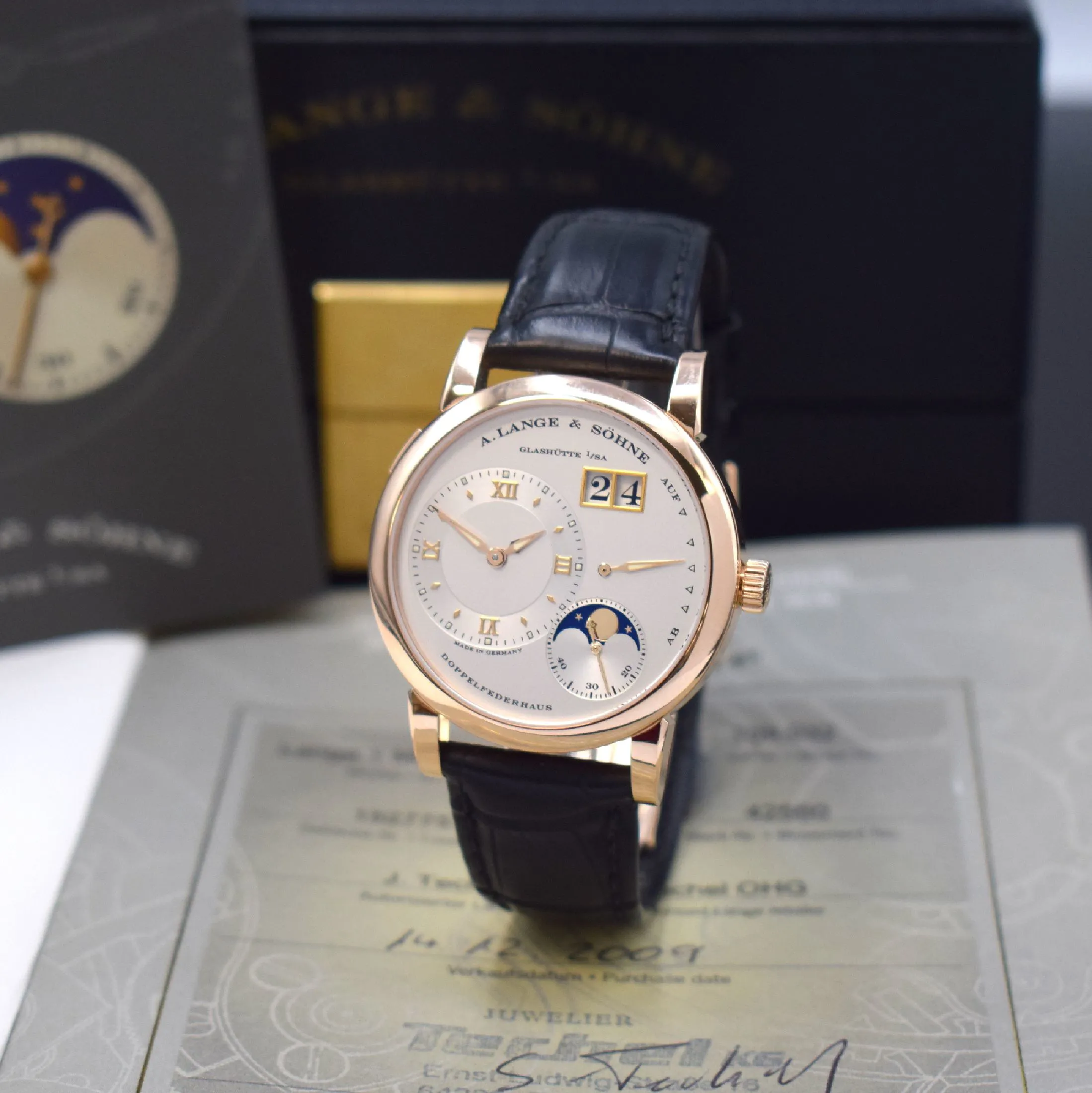 A. Lange & Söhne Lange 1 109.032 38.5mm Rose gold Silver