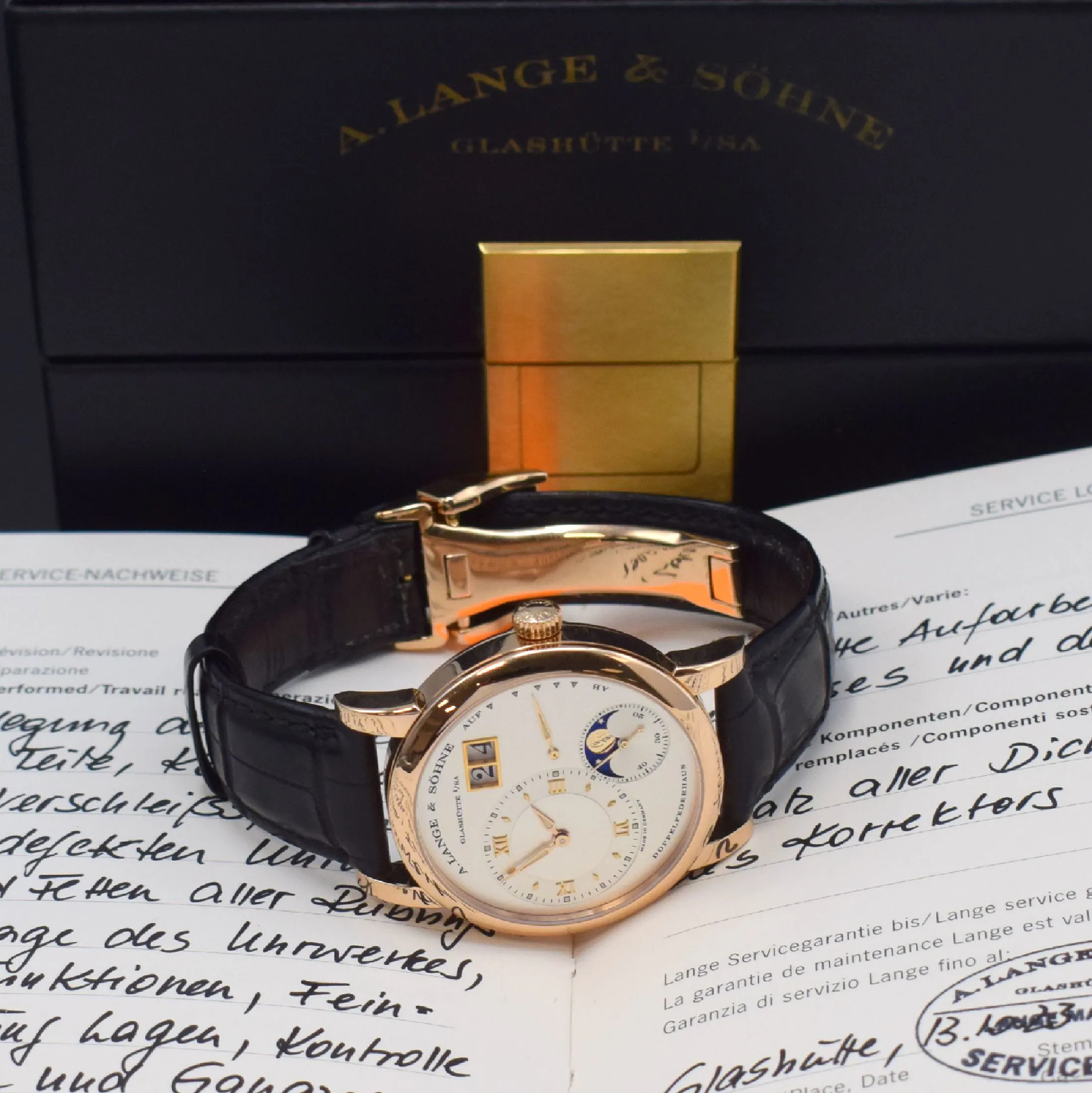 A. Lange & Söhne Lange 1 109.032 38.5mm Rose gold Silver 9