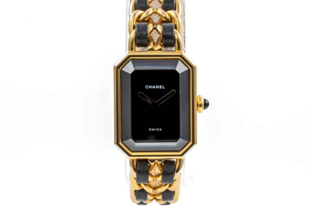 Chanel Première H0001 25mm Gold-plated Black