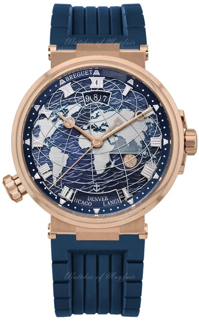 Breguet Hora Mundi 5557br/ys/5wv nullmm Rose gold Blue