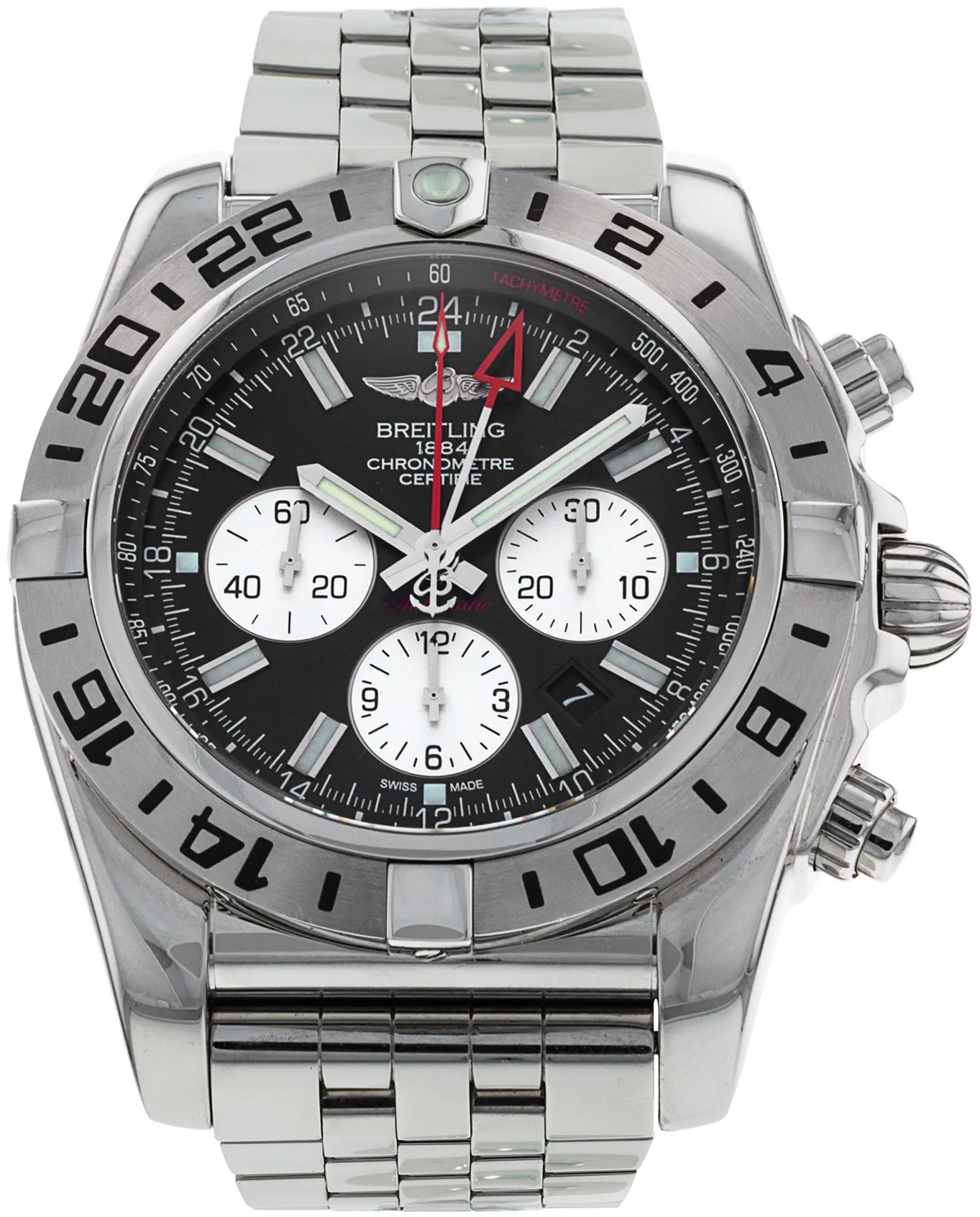 Breitling Chronomat AB0413 47mm Stainless steel Black Baton