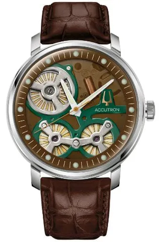 Bulova Accutron 2ES6A007 43.5mm Stainless steel Brown