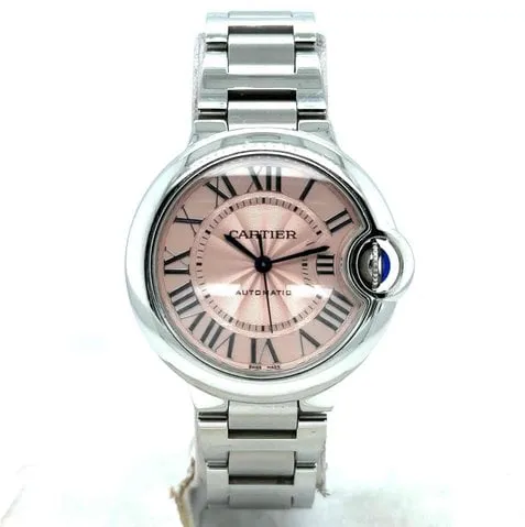 Cartier Ballon Bleu 33mm W6920100 33mm Stainless steel Pink