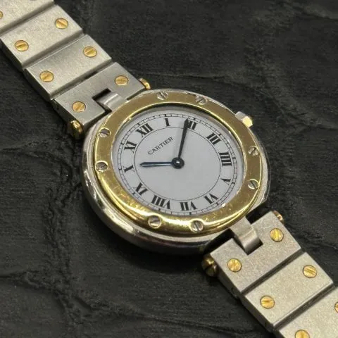 Cartier Santos 81913 27mm Yellow gold and Stainless steel White