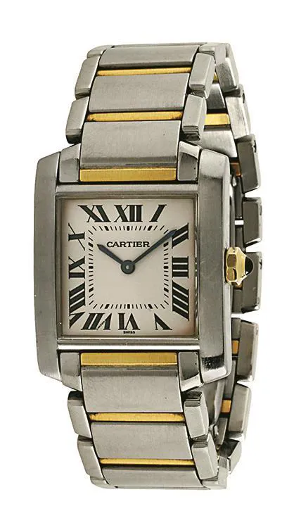 Cartier Tank Française 2301 26mm Yellow gold and Stainless steel White