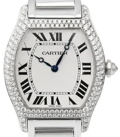 Cartier Tortue WA503851 34mm White gold Silver