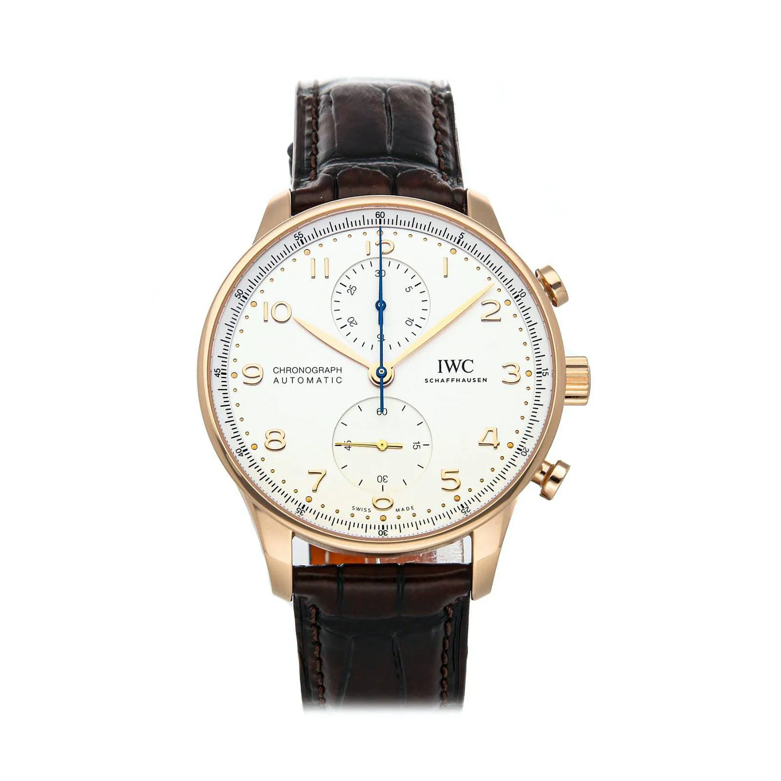 IWC Portugieser Chronograph 41mm Rose gold White