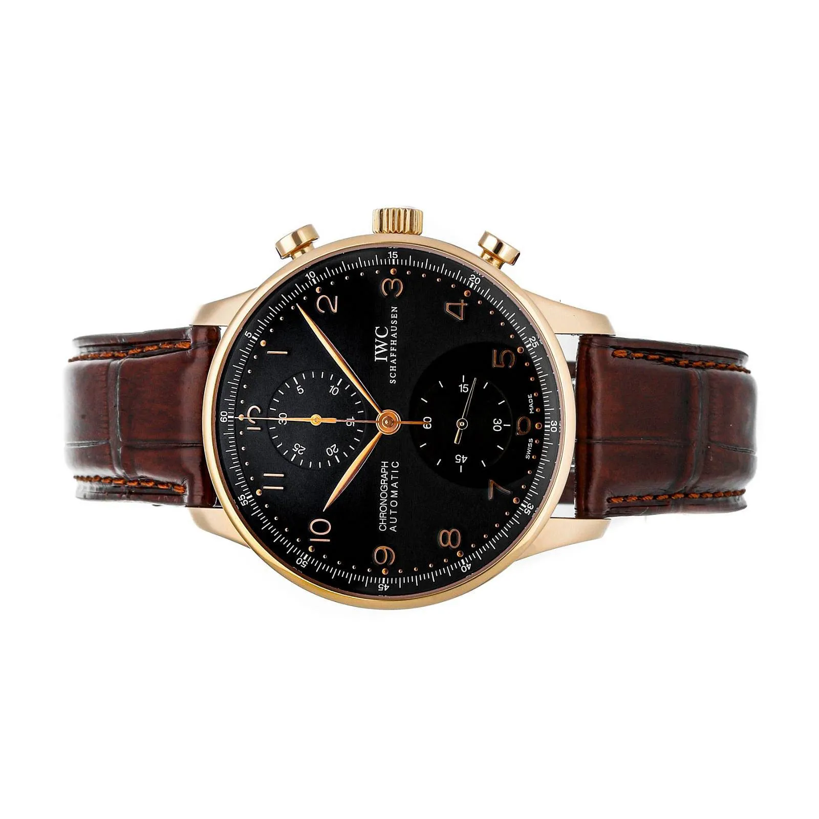 IWC Portuguese Chronograph 40.9mm Rose gold Black 4