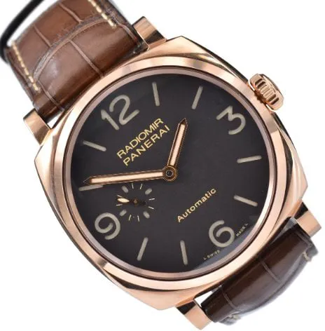 Panerai Radiomir 1940 PAM 00573 45mm Rose gold Brown