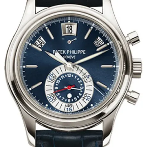 Patek Philippe Annual Calendar Chronograph 5960P-015 40.5mm Platinum Blue