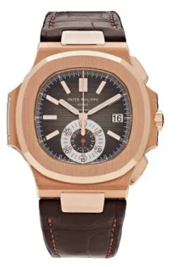 Patek Philippe Nautilus 5980R-001 40.5mm Rose gold Brown