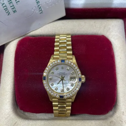 Rolex Lady-Datejust 69088 26mm Yellow gold Mother of pearl