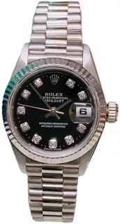 Rolex Lady-Datejust 69179 White gold Black