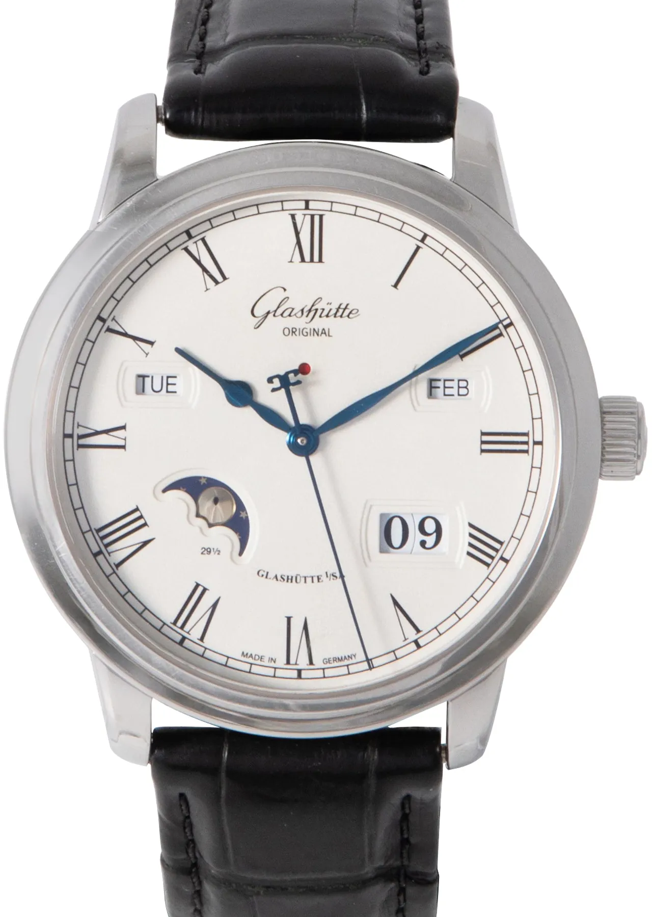 Glashütte Senator 100-02-22-12-50 42mm Stainless steel White