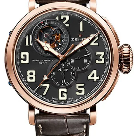 Zenith Pilot 87.2430.4035/21.C721 48mm Rose gold Black