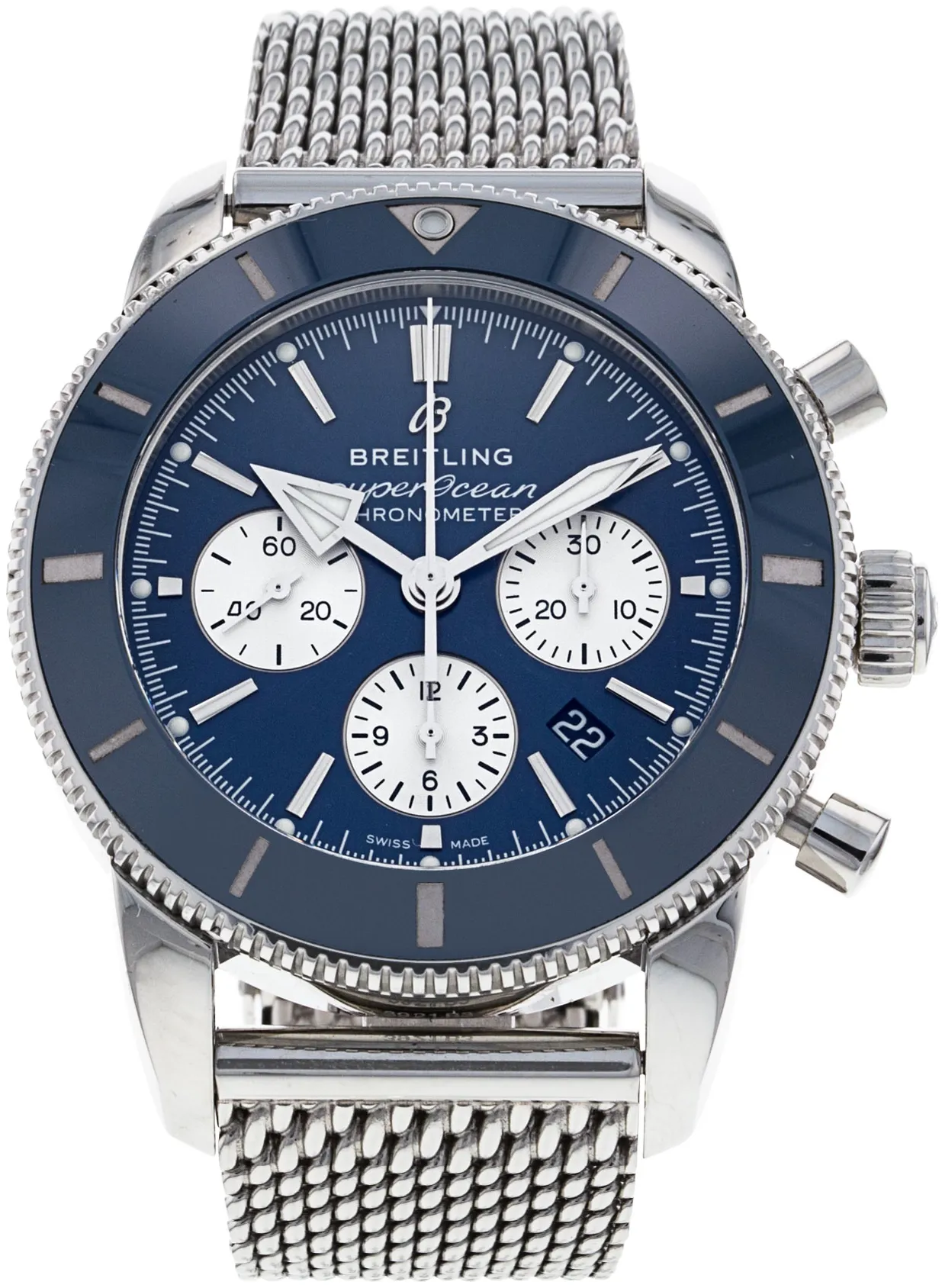 Breitling Superocean Heritage AB0162 44mm Steel Blue Baton