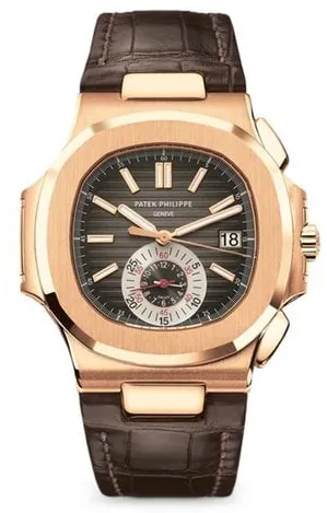 Patek Philippe Nautilus 5980R-001 40.5mm Rose gold Brown