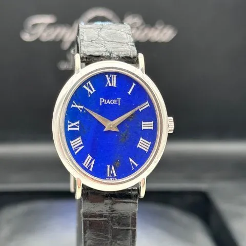 Piaget 9822 24mm White gold Blue