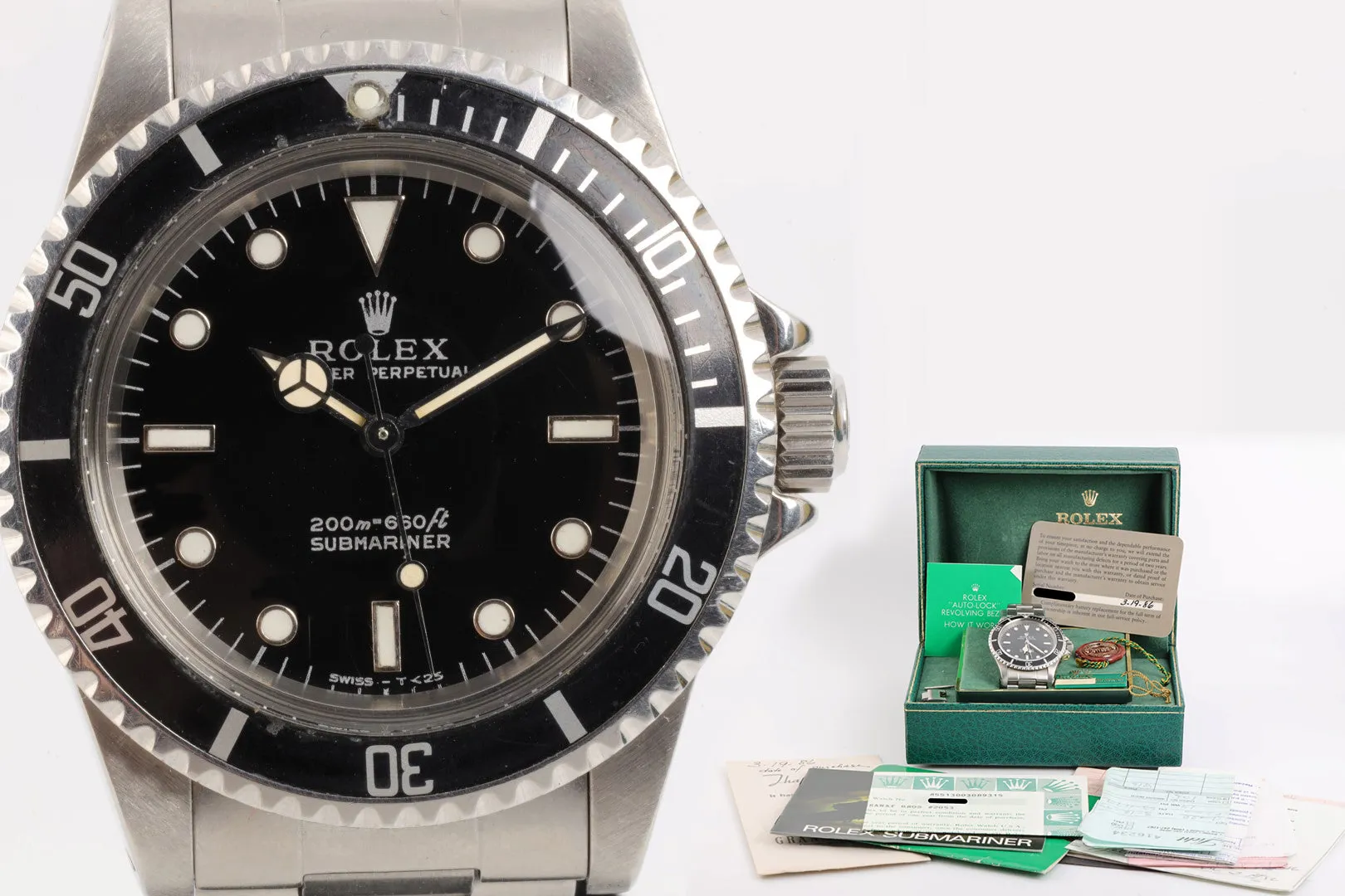 Rolex Submariner 5513 40mm Stainless steel Black