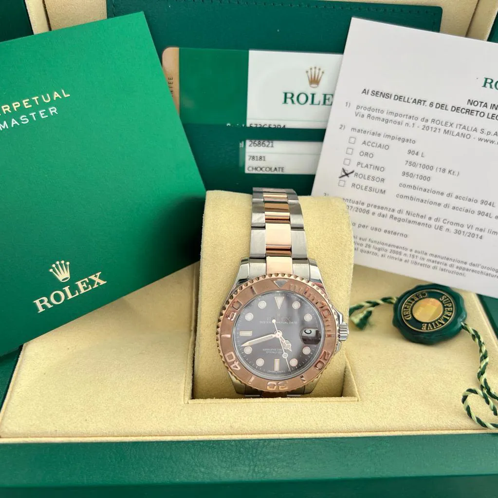 Rolex Yacht-Master 37 268621 37mm Rose gold and Stainless steel Chocolate 8