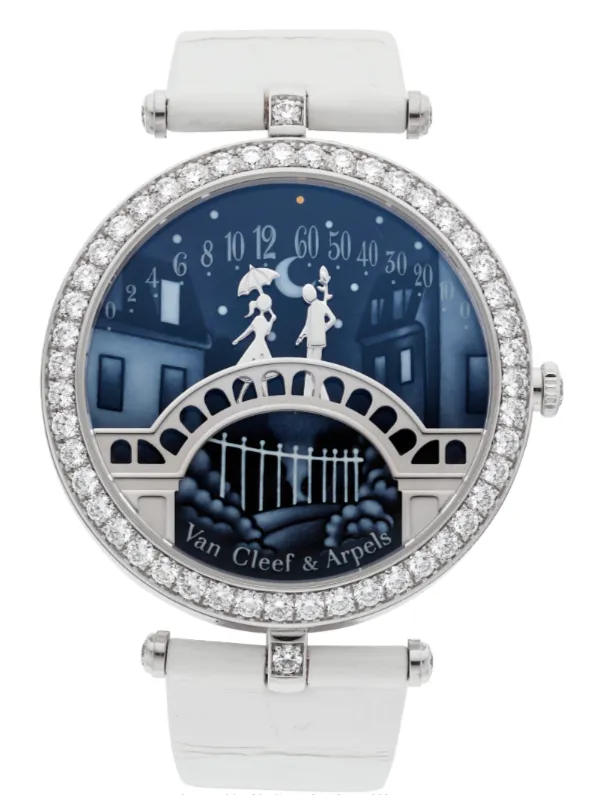 Van Cleef & Arpels Pont des Amoureux 3480170 38mm White gold and Diamond Blue