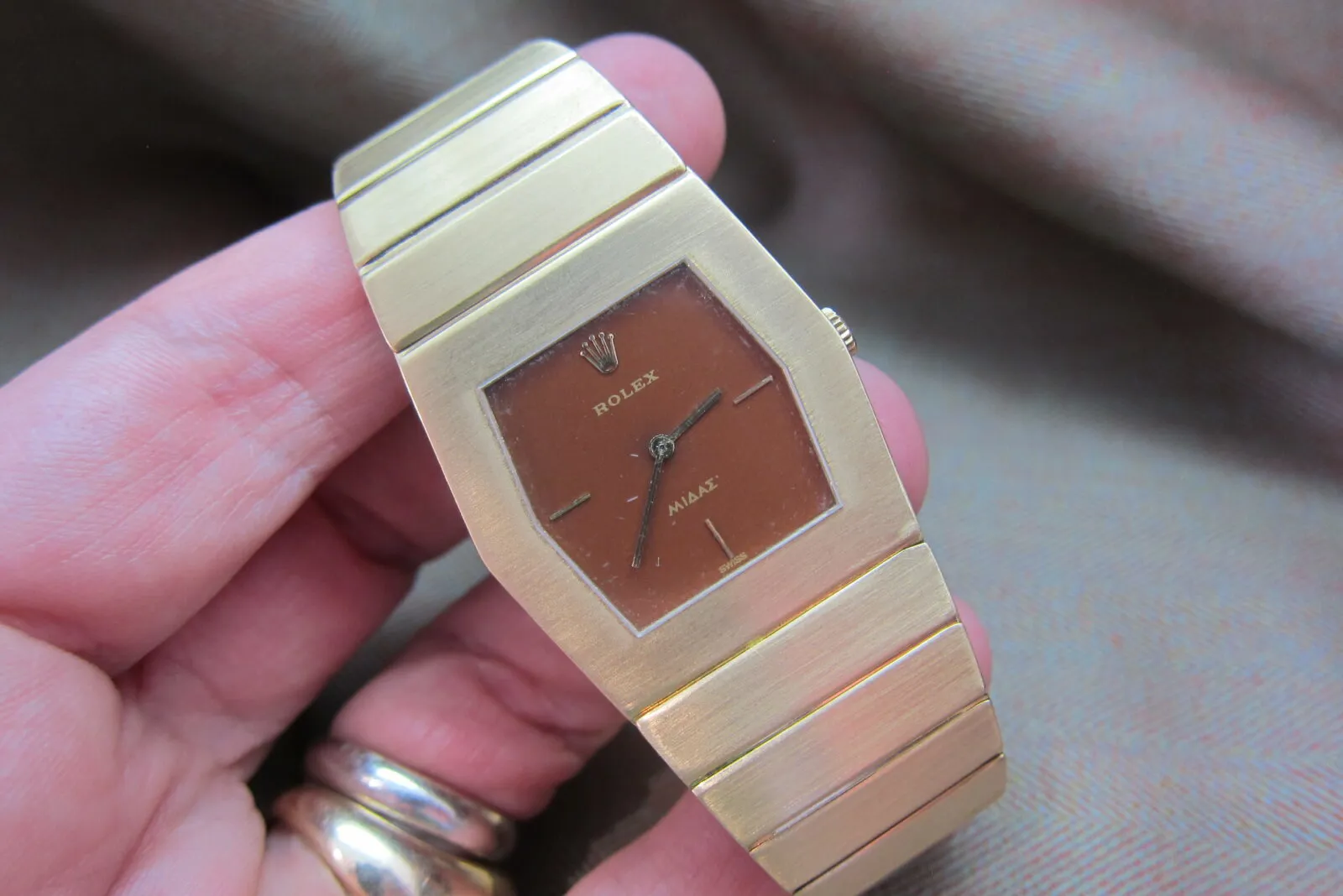 Rolex Cellini King Midas 4342 29mm Yellow gold "Tobacco"