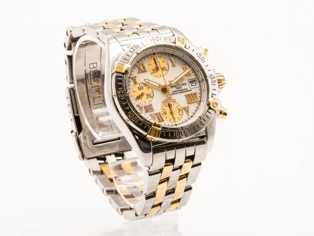 Breitling Cockpit B13358 39mm Yellow gold and Stainless steel Cream 3