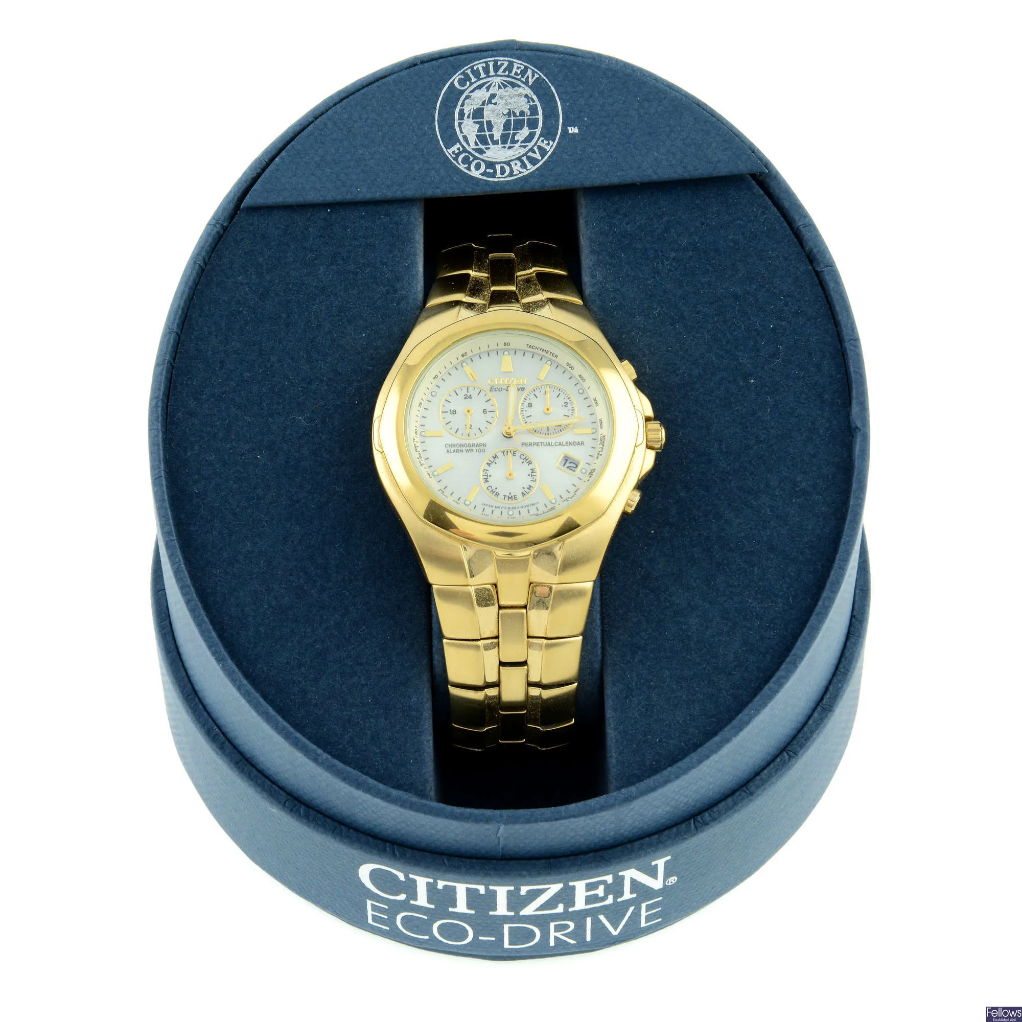 Citizen Eco-Drive nullmm Gold plated stainless steel White