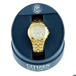 Citizen Eco-Drive Stainless steel and Gold-plated White