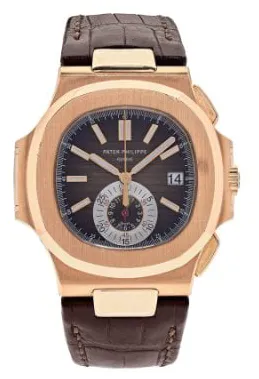 Patek Philippe Nautilus 5980R-001 40.5mm Rose gold Brown