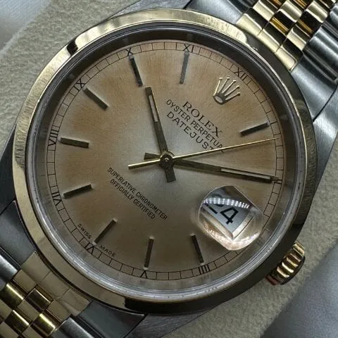 Rolex Datejust 36 16203 36mm Yellow gold and Stainless steel Silver