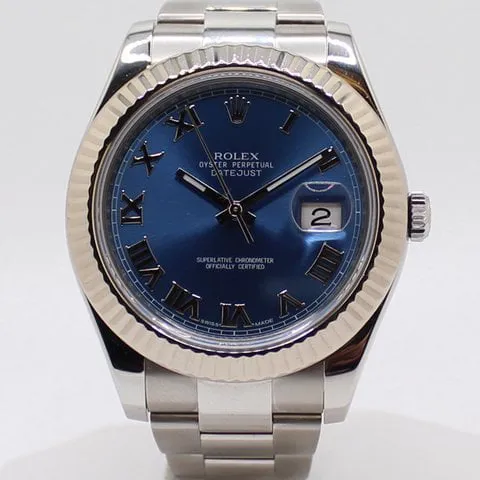 Rolex Datejust II 116334 41mm Stainless steel Blue