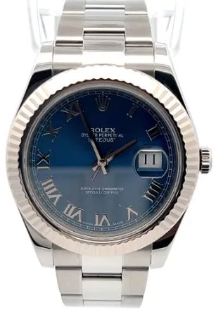 Rolex Datejust II 116334 41mm Stainless steel Blue