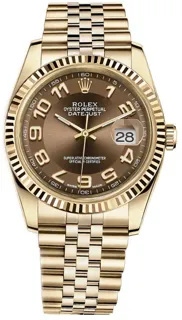 Rolex Datejust 36 116238 Yellow gold Brown