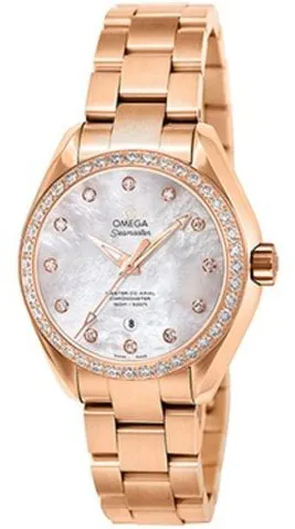 Omega Aqua Terra 231.55.34.20.55.003 34mm Rose gold White