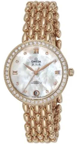 Omega De Ville 424.55.33.20.55.007 32.5mm Rose gold White