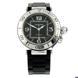 Cartier Pasha 2790 Stainless steel Black