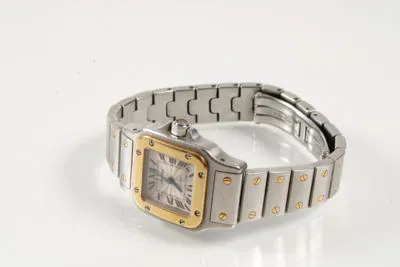 Cartier Santos Galbée 2423 24mm Yellow gold and Stainless steel Silver 1