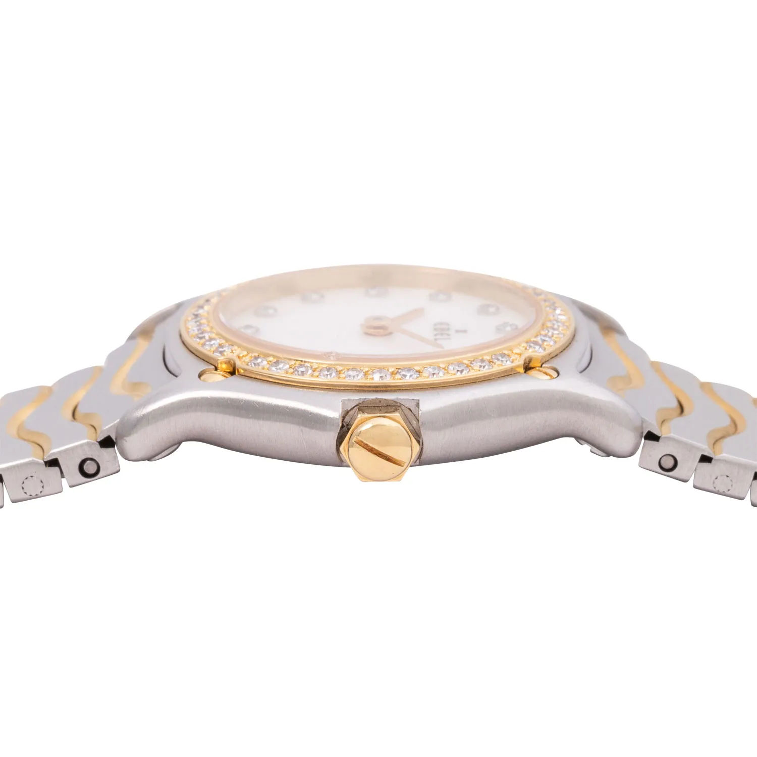 Ebel Classic Wave 1057902 23mm Yellow gold, stainless steel and diamond-set Mother-of-pearl 2
